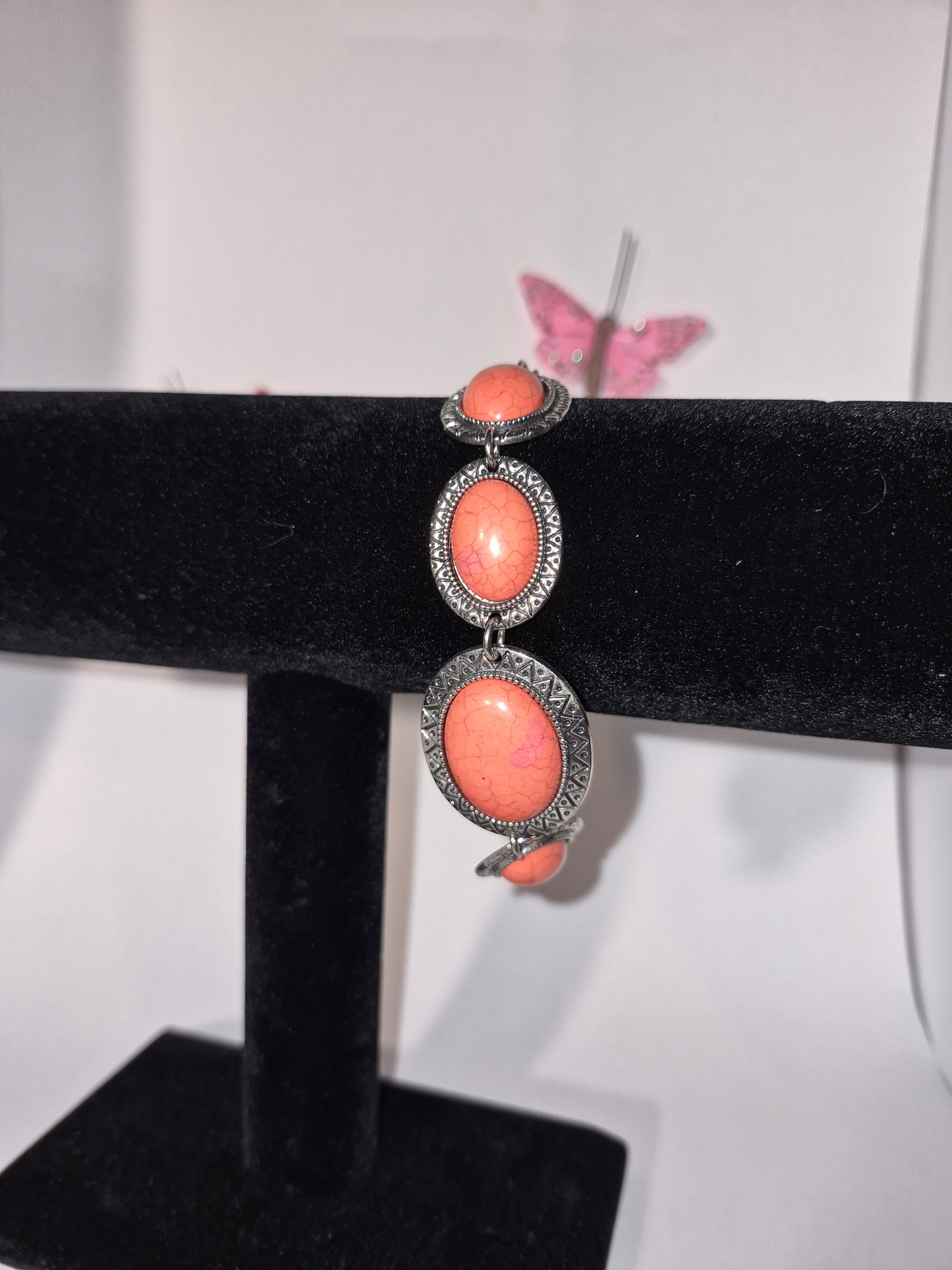 Silver and coral color