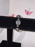 Black and silver spiral