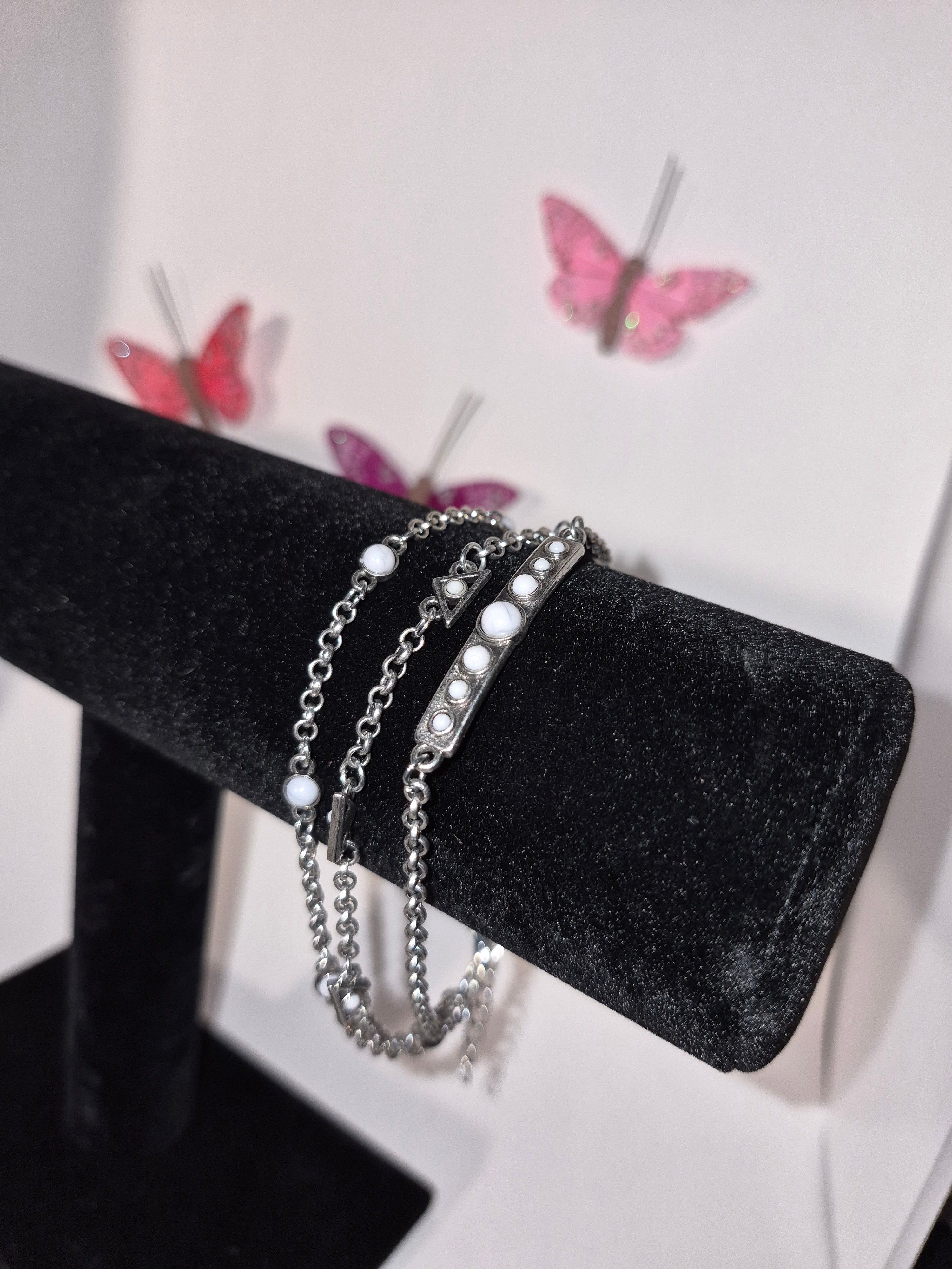 Silver and white