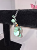 Green and silver danglies