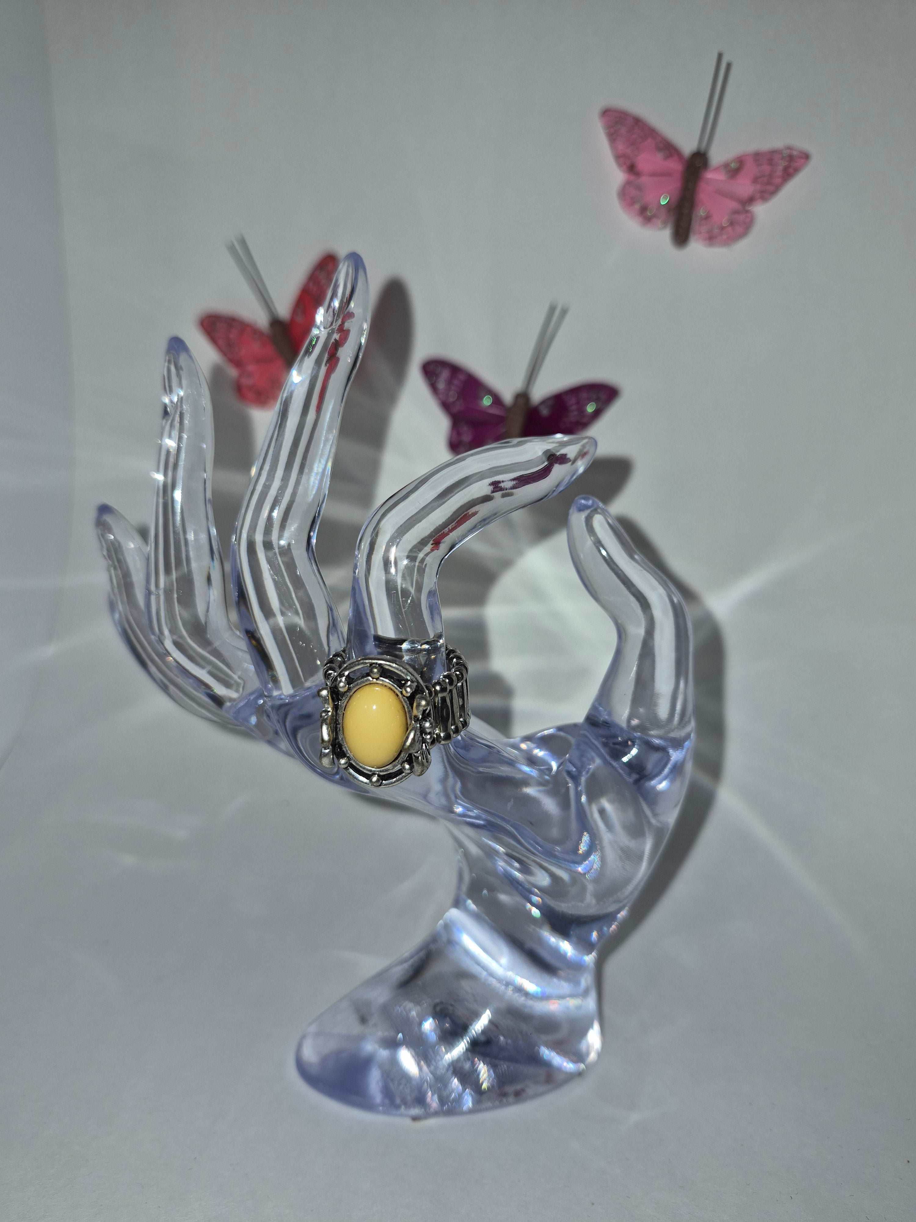 Yellow stone ring