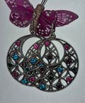 Multi color earrings.